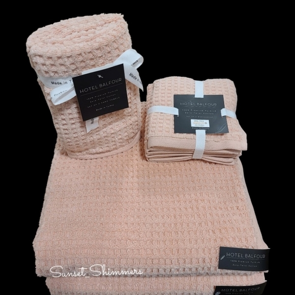 Hotel Balfour Bath 8pc Hotel Balfour Blush Pink Turkish Zero Twist